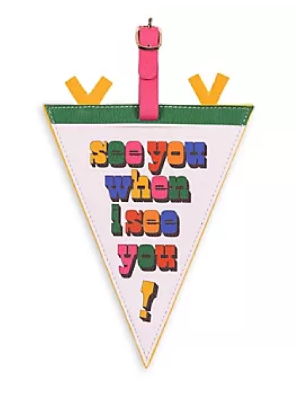 ban.do Pink Green Multicolor 'See You When I See You' Triangle Bag Charm